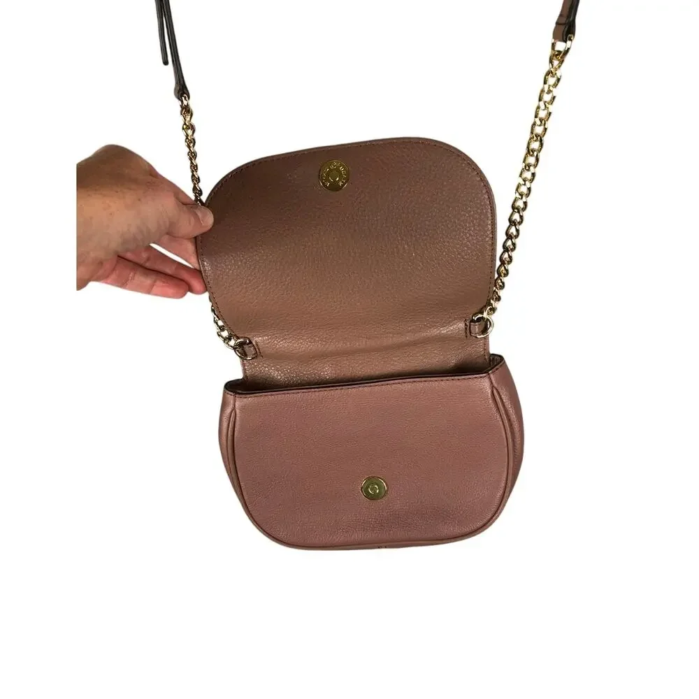 Michael Kors Crossbody brown with gold chain handle